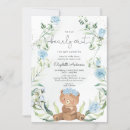 Search for blue baby girl shower invitations We can bearly wait