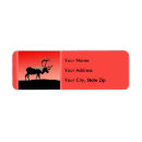 Search for reindeer antlers return address labels Caribou
