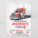 Search for semi truck birthday invitations For kids