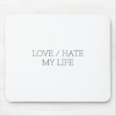 Search for love mouse mats Black and white