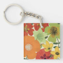 Search for bright floral key rings Orange