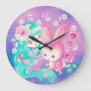 Search for pink bunny clocks Girly
