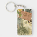 Search for antique eiffel key rings France