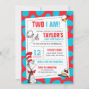 Search for cat in a hat birthday invitations Boy girl birthday