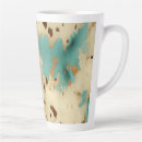 Search for white and turquoise mugs Abstract