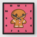 Search for gingerbread man clocks Festive