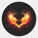 Search for fire round stickers Heart