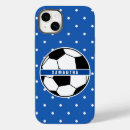 Search for soccer player iphone cases Blue