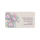 Search for pink damask return address labels Colourful