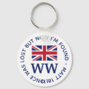 Search for uk round key rings Union jack