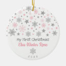 Search for silver baby first christmas tree decorations Snowflakes