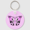 Search for skull with butterflies key rings Butterfly