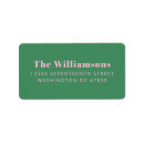 Search for pink and green return address labels Bold