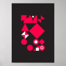 Search for red black white abstract art Geometric