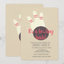 Search for bowling ball birthday invitations Retro