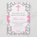 Search for pink damask first communion invitations For kids