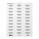 Search for plain white return address labels Black and white