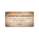 Search for aged paper return address labels Grungy