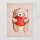 Search for bear heart postcards Cute animal