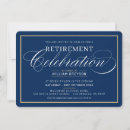 Search for blue gold retirement invitations Business