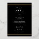 Search for gold foil menus Black and white