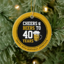 Search for 40th birthday christmas tree decorations 40 years old
