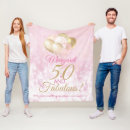 Search for 50th birthday blankets Blush pink
