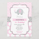 Search for chevron 1st birthday invitations Girl
