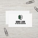 Search for four leaf clover business cards Good luck