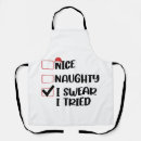 Search for naughty nice aprons Funny