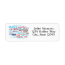 Search for words return address labels Typography