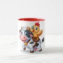 Search for cow and chicken mugs Rooster