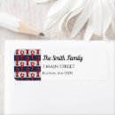 Search for red stripe return address labels Navy blue
