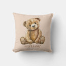 Search for teddy bear cushions Gender neutral