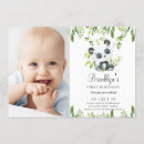 Search for panda 1st birthday invitations First birthday party