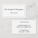 Search for plastic business cards Doctor