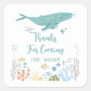 Search for whale birthday stickers Under the sea