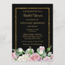 Search for faux gold bridal shower invitations Black and gold