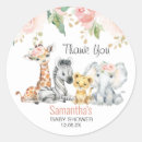 Search for zebra print baby shower stickers Thank you