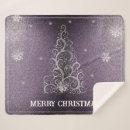 Search for elegant purple christmas blankets Snowflakes