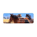 Search for mustang horse return address labels Western