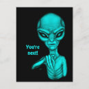 Search for green alien postcards Extraterrestrial