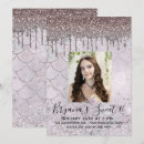 Search for dripping glitter rose gold pink invitations Glam