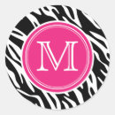 Search for monogram zebra stickers Initial