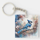 Search for blue jays key rings Watercolor