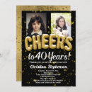Search for cheers to 40 years invitations Party