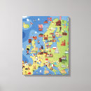 Search for europe map canvas prints France