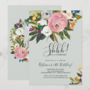Search for pink and green invitations For her