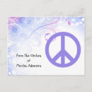 Search for peace sign postcards Purple