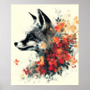 Search for black and white fox art Nature